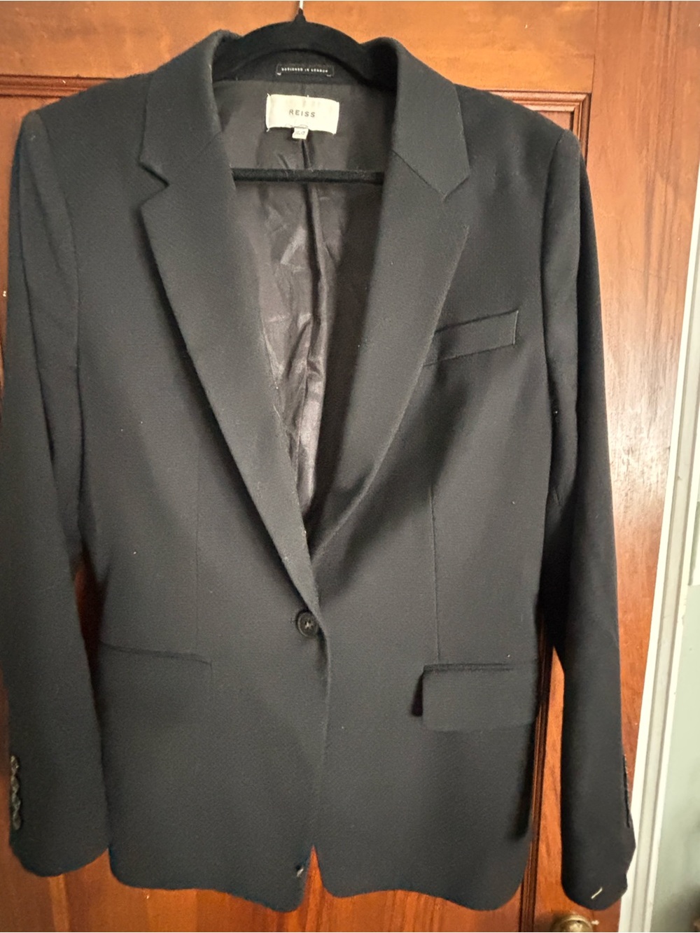 Reiss Women’s Black Single-Breasted Blazer